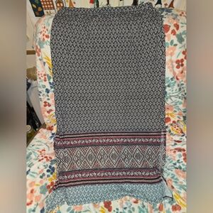 Black and White Geometric Patterned Skirt